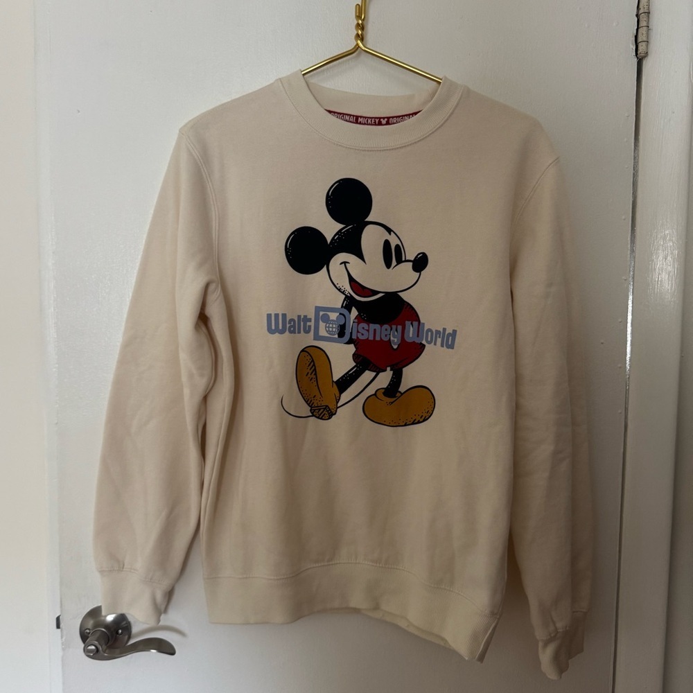 Disney Parks Walt Disney World Cream Sweatshirt Pullover - Picture 2 of 5